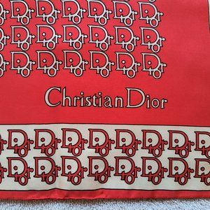 Christian Dior vintage monogram silk scarf